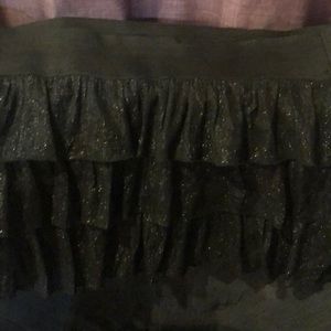 Plus size sparkle ruffle tier party skirt.
